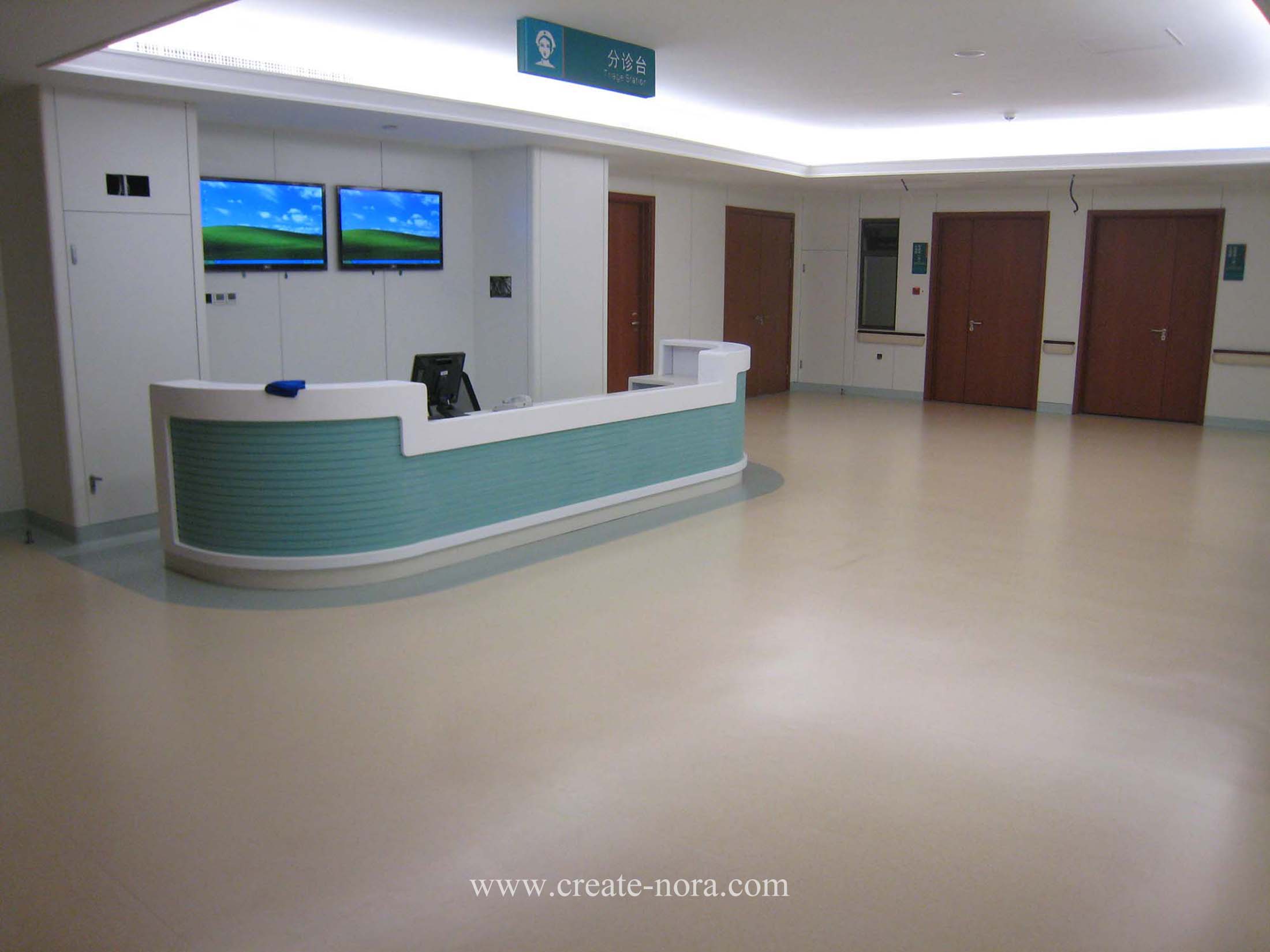 the photo of nora rubber flooring in Hainan Hospital of Chinese PLA General Hospital 6
